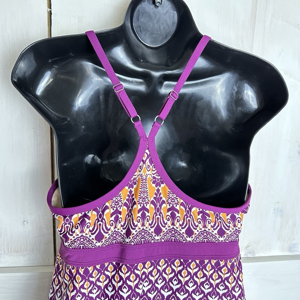 Athleta Printed Shorebreak Swim Athletic Dress Multicolored Print Sleeveless Med - Picture 5 of 8